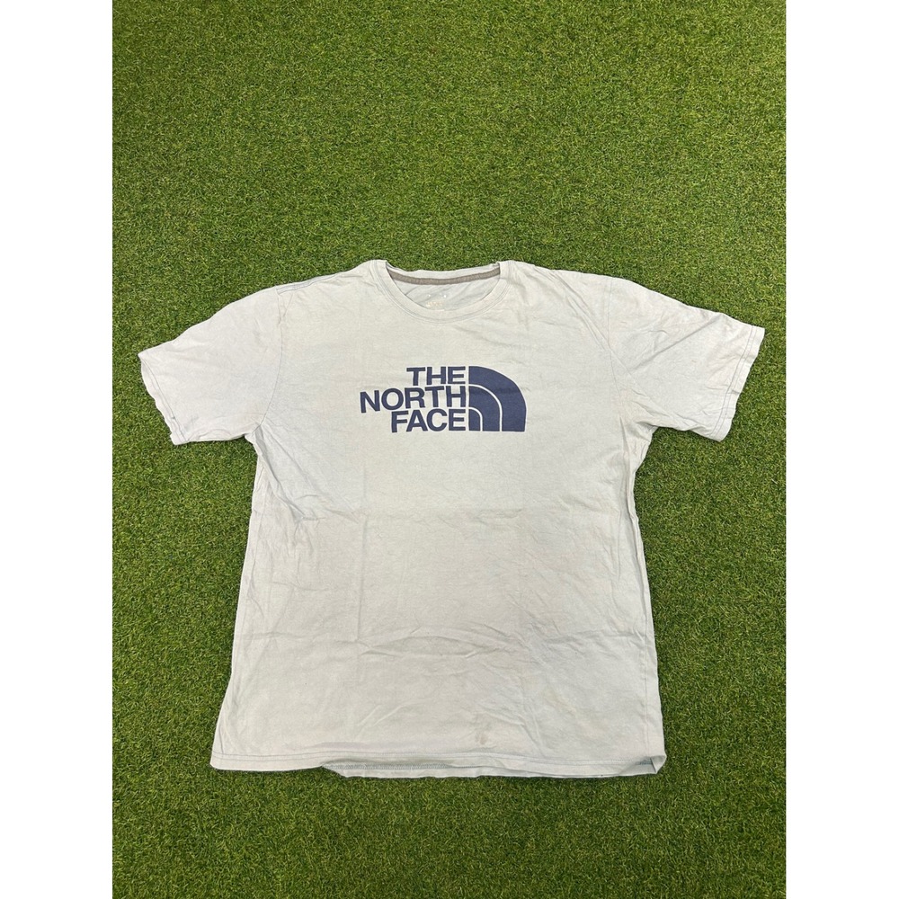 The North‎ Face Mens Graphic T-Shirt Light Blue Half Dome Logo Standard Fit XL